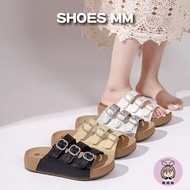 Shoes Sister💗Shiny Buckle Birkenstock Slippers {Taiwan Ready Stock Fast Shipping} Slippers Three-Str