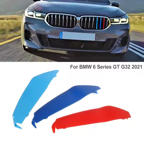 3PCS 3 Color Grille Grill Cover Clip Trim Front Grille Trim Strips Fit For BMW 2/6/7 Series F02 GT G