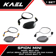 Spion Mini Honda Beat FI-Pop-Street-eSP/Vario 110-Techno 125/Supra X 125-Fit New/Revo-Absolute/Blade