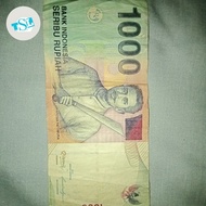 Uang kuno mahar 1000 rupiah kapitan Pattimura Tahun Random (bekas pakai)