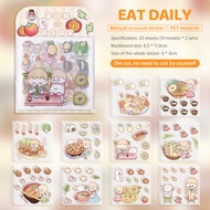 【Pharaoh🎀COD】  20pcs PET tahan air stiker akun tangan stiker gadis akun tangan stiker lucu cangkir t
