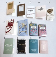 Perfume sample miniature Burberry Goddess /Salvatore Ferragamo / Dolce &amp; Gabbana / Elie Saab / Anna sui / Gucci / Chloe / Daisy Marc Jacobs / Calvin Klein eternity / Hugo Boss