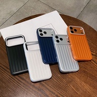 Luxury Luggage Three-in-One Apple 17promax Striped Phone Case 16/15/1413 Protective Case Foreign Tra