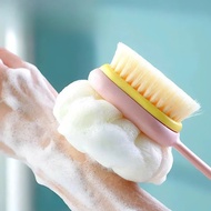 Double-Sided Back Brush with Exfoliating Foaming Mesh, Exfoliating Massage Bath Brush for Skin Clean