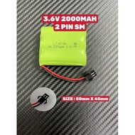 3.6V 2000Mah Battery RC Car Rechargeable Battery Bateri Kereta Control
