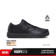 Aerostreet 37-44 Hoops Low 2.0 All Black - Sepatu Sneakers Casual