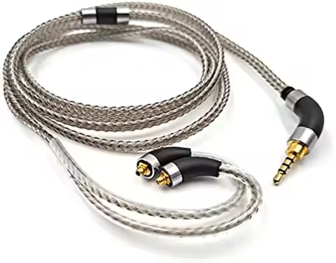 OKCSC Earphone Cable MMCX Silver Plated Copper Fits E4000/E5000/B1/B2/B3/A8000/Make1/Make2/Make3 IEM