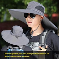 Fisherman Hat 15cm Large Brim Caps Bucket Hat For Men Women Anti-UV Hat Summer Hat for Men Beach Hat