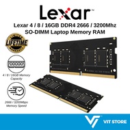 LEXAR 4GB / 8GB / 16GB DDR4 2666MHz / 3200MHz SO-DIMM RAM (Laptop/Notebook)