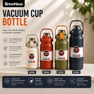 【Brew Haus】316 Stainless Steel Tumbler With Straw Thermos Flask Bottle 700ML |   900ML |   1000ML | 
