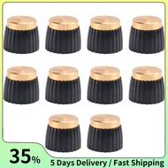 10x Guitar AMP Amplifier Knobs Push-on Black+Gold Cap for Marshall Amplifier