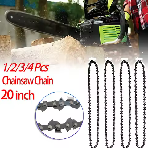 1/2/3/4Pcs 20 Inch Metal Chainsaw Chain 0.325" Pitch 38 Cutters 76 DL Drive Links Electric Saw Acces