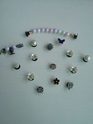 彩色珍珠鏈crocs鞋扣