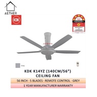 KDK NEW Design 56" Remote Ceiling Fan 5 Blade & 4 Blade