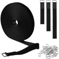 Ikatan Kabel VEVOR 393.7-Inci Cangkuk Boleh Laras dan Tali Gelung dengan 50 Gesper Logam Tali Kord V