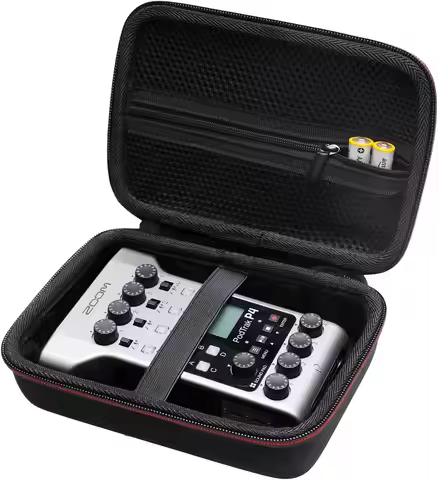 LTGEM Hard Travel Case Compatible with Zoom PodTrak P4 Podcast Recorder Storage bag(only case!)