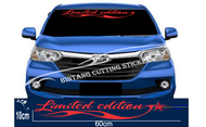 CUTTING STICKER TULISAN LIMITED EDITION SETIKER MOBIL KACA DEPAN CUTTING STIKER BEST SELLER ..!!