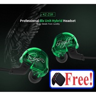 [2BA+1DD]KS ZSR HEADPHONE 6 DRIVER HIFI EAR PHONE HYBRID DYNAMIC MIC