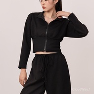 Zip & Flow 2 Way Zipper Jacket in Black