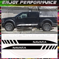 2PCS Car Door Side Stickers For Nissan NAVARA D40 NP300 N22 D22 D23 Auto Accessories DIY Stripes Dec