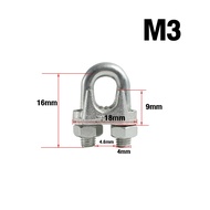 Winsome  กิ๊ปจับลวดสลิง ตัวล็อคสลิง ขนาด M3 M5 M6 Wire Rope Clip