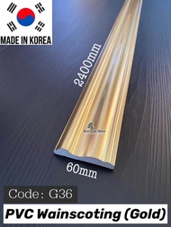 Wainscoting PVC GOLD Ready Stock Made In KOREA Accent Wall Diamond Mirror Wainscoting PU Grand Mirro