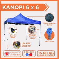 Bravo Canopy Kanopi 6x6 Canopy Canvas Khemah Niaga 6x6 Khemah Pasar Malam Khemah Pasar Tani Khemah Meniaga [White Stand]