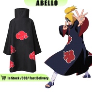 Anime Akatsuki Halloween Cosplay Costumes Unisex Black Robe Halloween Party Cosplay Costume Cloak