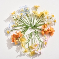 5pcs/bag Artificial Daisy Flower Head Fabric Fake Flowers Chamomile Head for Decoration Diy Flower