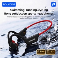 Polvcdg-X7 32G/8G IPX8 Waterproof Bone Conduction Headsets Swimming Earbuds Fitness Sport Wireless B