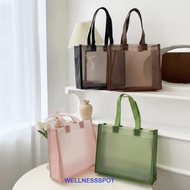 WELLNESSSPOT Water-Sprinkling Festival PVC Tote, Plastic Waterproof Transparent Handbags,  Packaging