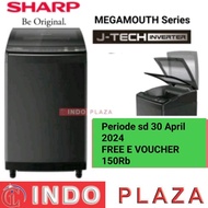 STOK TERBATAS MESIN CUCI SHARP 1 TABUNG INVERTER ESM-9500 9.5 KG