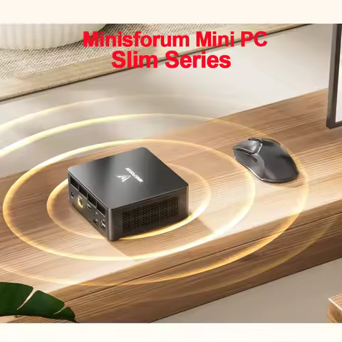 MINISFORUM NUC Mini PC UM870 UM760 Slim AMD Ryzen 7 8745H R5 7640HS USB4 2*DDR5 2*NVMe 2.5G LAN Wind