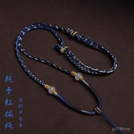 Beeswax Necklace Rope Thangka Handmade Clavicle Chain Braided Rope High-End Pendant Rope Jade Gold J