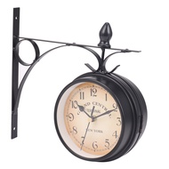 European-Style Double-Sided Wall Clock Creative Classic Clocks Monochrome