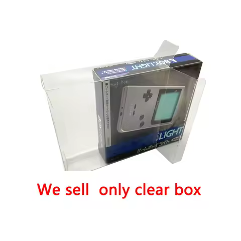 Clear transparent PET box cover For GBL for game boy light game console storage protection collectio