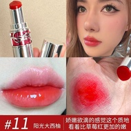 【Chinese Valentines Day Gift】 YSL Saint Laurent Lipstick Powder Tube Pink Round Tube 7b 5b Yang Shul