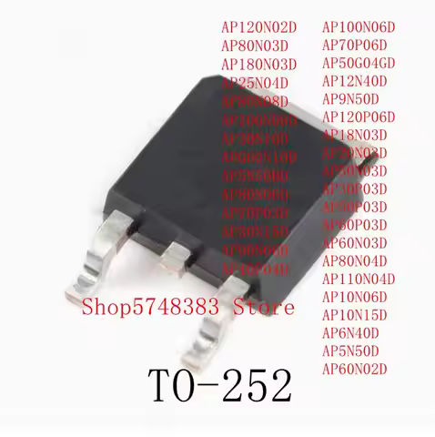10PCS AP40P04D AP100N06D AP70P06D AP50G04GD AP12N40D AP9N50D AP120P06D AP18N03D AP20N03D AP50N03D AP
