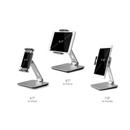 Smartphone Tablet Stand Holder 4 to 14 inch aluminium alloy with charging port space design