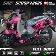 Honda Scoopy 2025 Full Body Decal Sticker Scoopy 2025 Full Body Sticker Hayabusa Racing Motif Scoopy