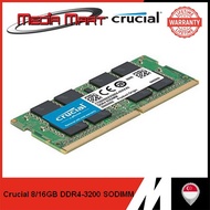 CRUCIAL 8/16/32 GB DDR4-3200 SODIMM