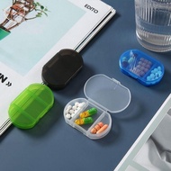 MXBEAUTY Small Medicine Box, Portable Three Compartments Mini Pill Box, Pill Organizer Medicine Box Transparent Convenient Daily Travel Medicine Organizer Travel