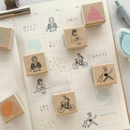 §拾參天文具部§ KODOMO NO KAO ふだんのハンコ(FUDAN no HANKO)系列 木頭印章