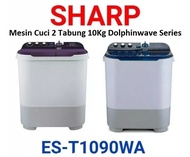 SHARP Mesin Cuci 2 Tabung 10 Kg ES-T1090 Dolphinwave Series 1090