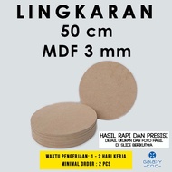 HIJAU 50 cm circle - 3 mm MDF - green MDF HMR board/