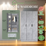 ⏰ Almari Baju 3 Pintu Terkini Murah Hurry Promo🔥DIY REQUIRED or FULL INSTALLATION/ASSEMBLY SamPoint_