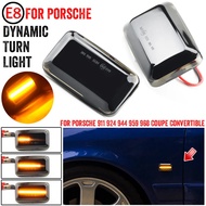 12V LED Dynamic Side Marker Turn Signal Light FOR Porsche 911 Carrera 924/924S 944 959 968 2PCS Sequ
