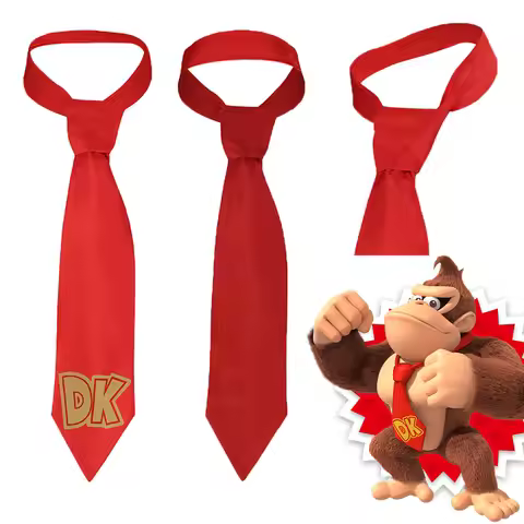 Cos Donkey Neck tie Kong Cosplay Neckband Costume Accessories Movie Peach Red Neckband Princess Hall