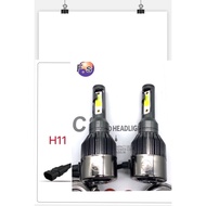 ไฟหน้า LED 1คู่ LED รุ่น C8 ปรับได้ 3สี 12V-36V ขั้ว H1 H4 H7 H8/H9/H11 9005/HB3 9006/HB4 (ไม่กะพริบ