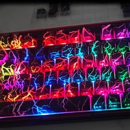 Lightning3.0Side Engraved Translucent Keycap PBT High Five-Sided Sublimation Front X Walker87Wolf F 